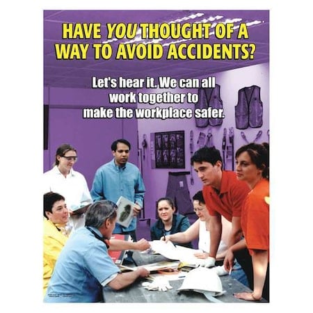Safety Poster, 22 in H x, 17 in W, Paper MPN:SW0138