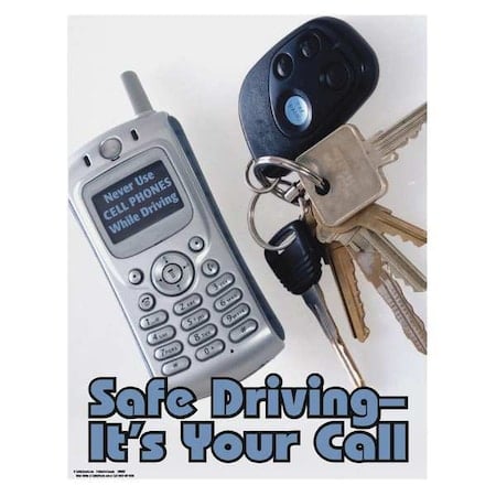 Safety Poster, Safe Driving - Its Your Call, 22 in H x, 17 in W, Paper MPN:SW0187