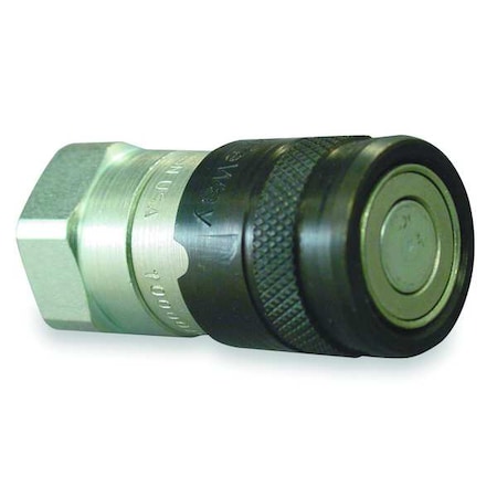 Hydraulic Quick Connect Hose Coupling, Steel Body, Push-to-Connect Lock, 1/2