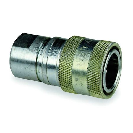 Hydraulic Quick Connect Hose Coupling, Steel Body, Push-to-Connect Lock, 1