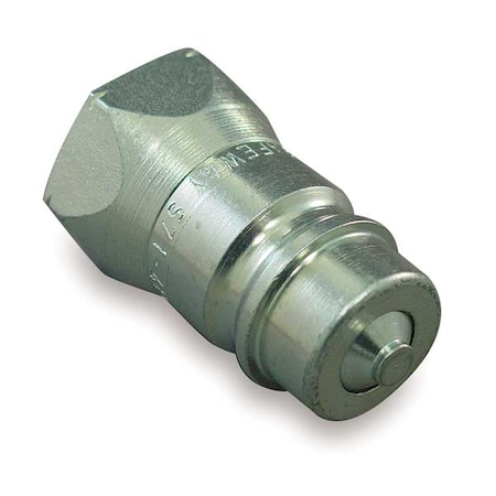 Hydraulic Quick Connect Hose Coupling, Steel Body, Push-to-Connect Lock, 1/4