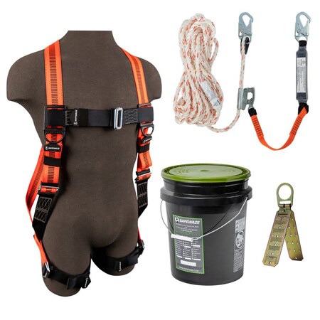 Roofer's Fall Protection Kit, Size: Universal MPN:FS-ROOF-E