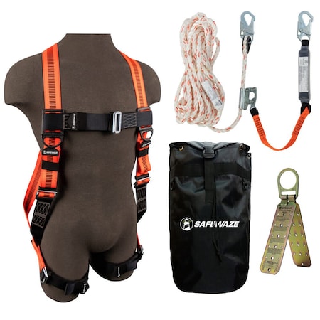 Roofer's Fall Protection Kit, Size: Universal MPN:FS-ROOF-E-BP