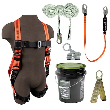 Roofer's Fall Protection Kit, Size: Universal MPN:FS120-E/1118DC