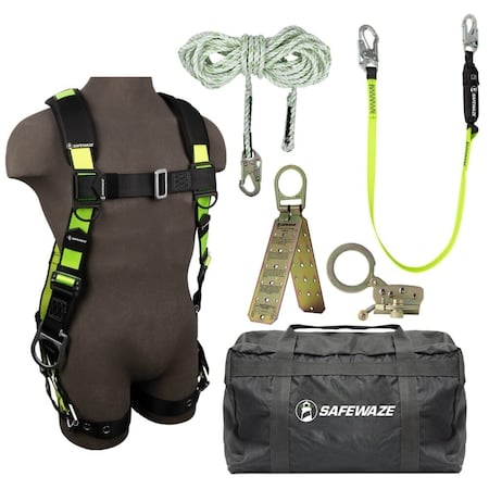 Roofer's Fall Protection Kit, Size: L/XL MPN:FS123-L/XL