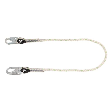 Rope Positioning Lanyard, 6 ft. Length, Snap Hook, Forged Steel MPN:FS33210