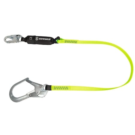 Shock Absorbing Lanyard, 6 ft. Length, Forged steel, Single Leg Leg(s) MPN:FS565