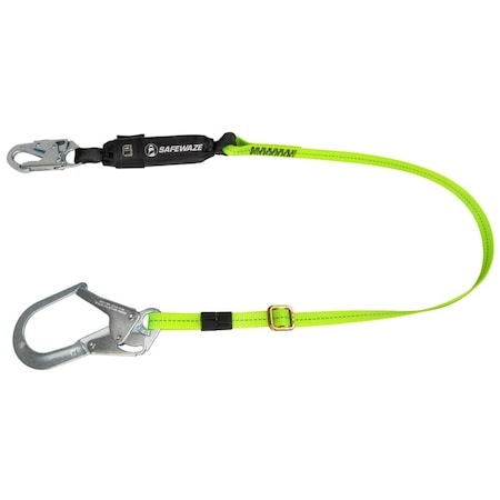 PRO 4'-6 Adjustable Energy Absorbing Lanyard: Rebar Hook MPN:FS565-AJ