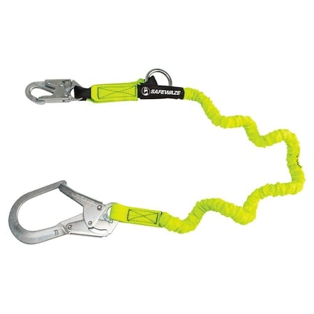 PRO 6' Stretch Internal Energy Absorbing Lanyard: O-ring, Rebar Hook MPN:FS66100