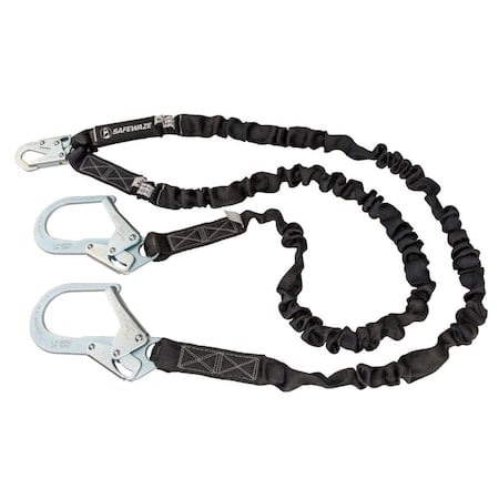 Energy Absorbing Lanyard, 6 ft. Length, Stamped Steel, 2 Leg(s) MPN:FS88586