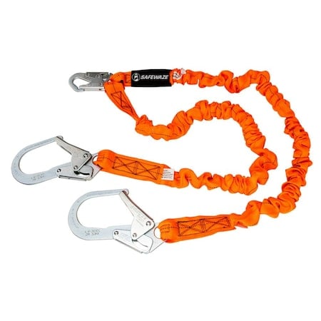 Energy Absorbing Lanyard, 6 ft. Length, Stamped Steel, 2 Leg(s) MPN:FS88596