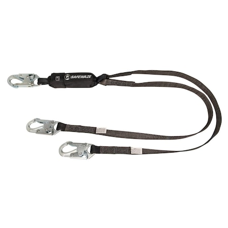Energy Absorbing Lanyard, 6 ft. Length, 2 Leg(s), 400 lb Weight Capacity MPN:FS88661-HW