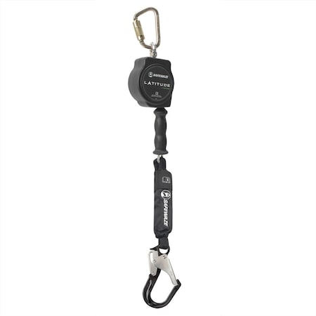 Latitude HD 10' Single Cable SRL: Carabiner, Alu Rebar Hook MPN:SW8008-10-ALU-RBH