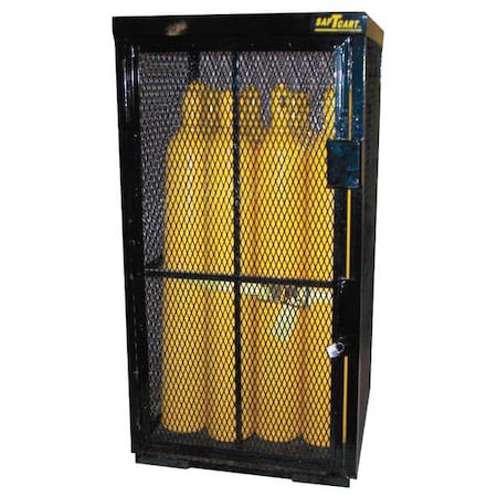 Gas Cylinder Cabinet, 42X39, Capacity 16 MPN:SECURITY CAGE