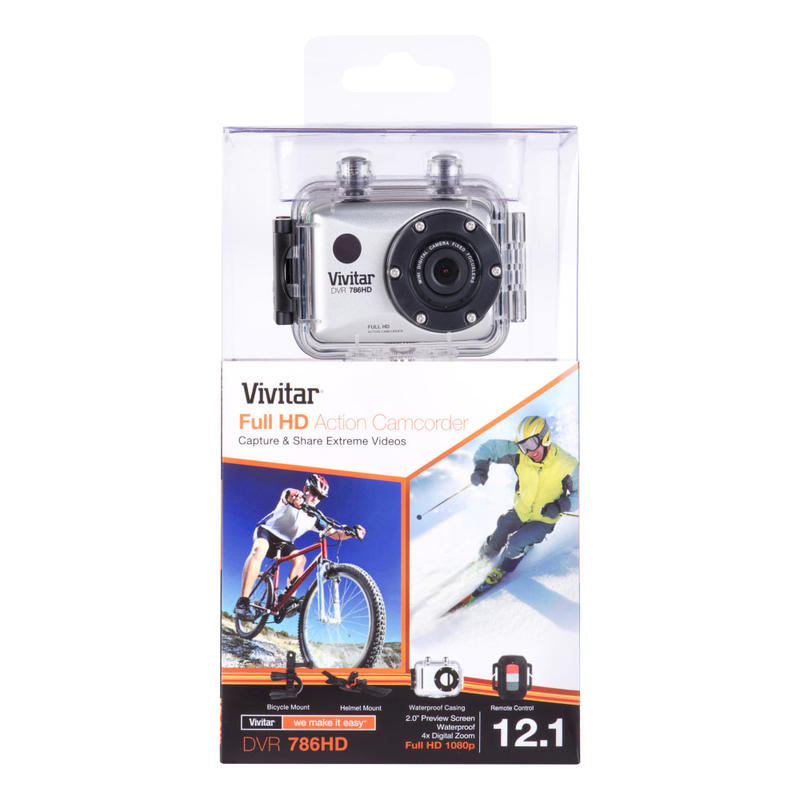 Vivitar ActionCam 12.1 Megapixel HD Digital Camera, Silver MPN:DVR786HD-SIL