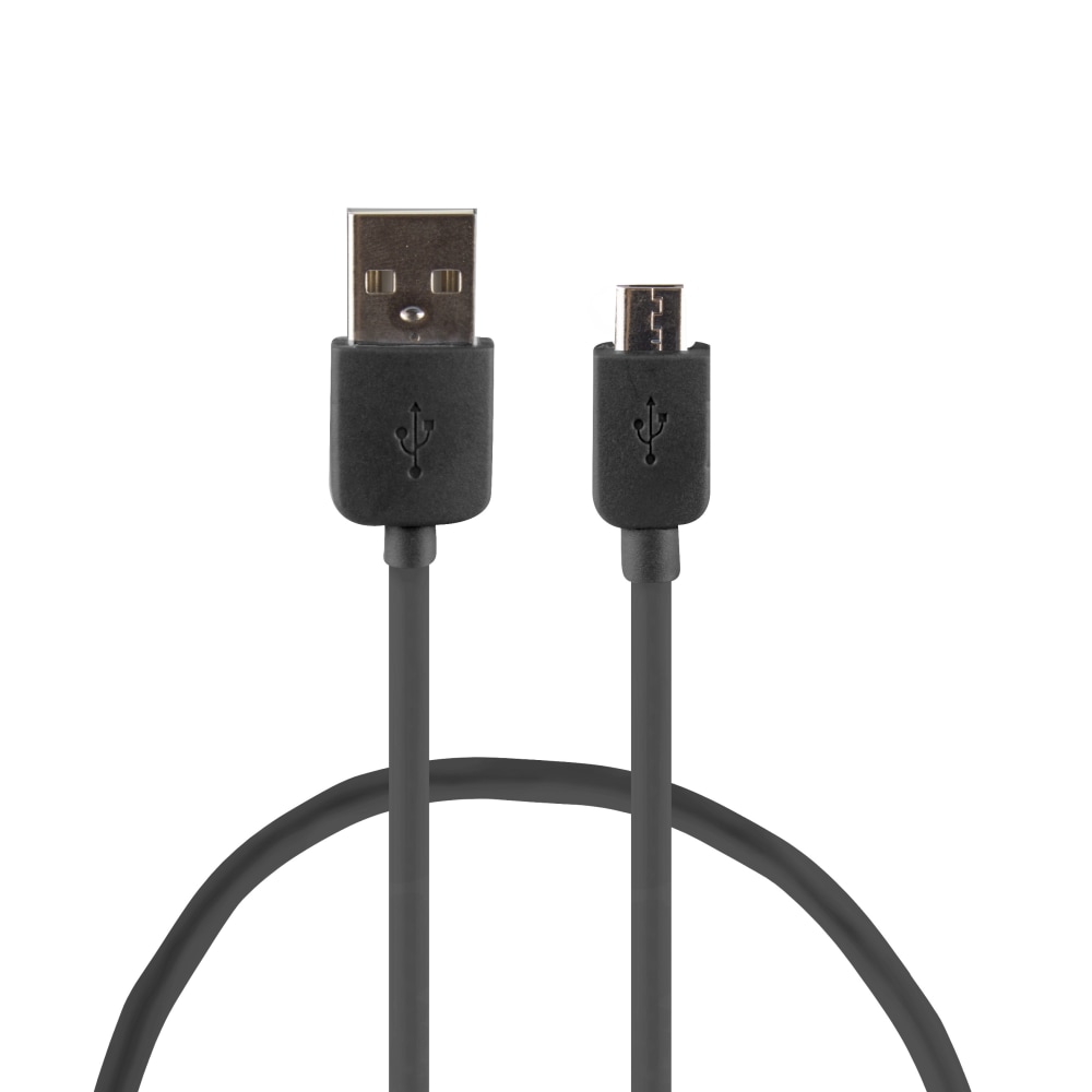 Vivitar OD2006 USB-A To Micro USB Cable, 6ft, Black (Min Order Qty 16) MPN:OD2006-BLK