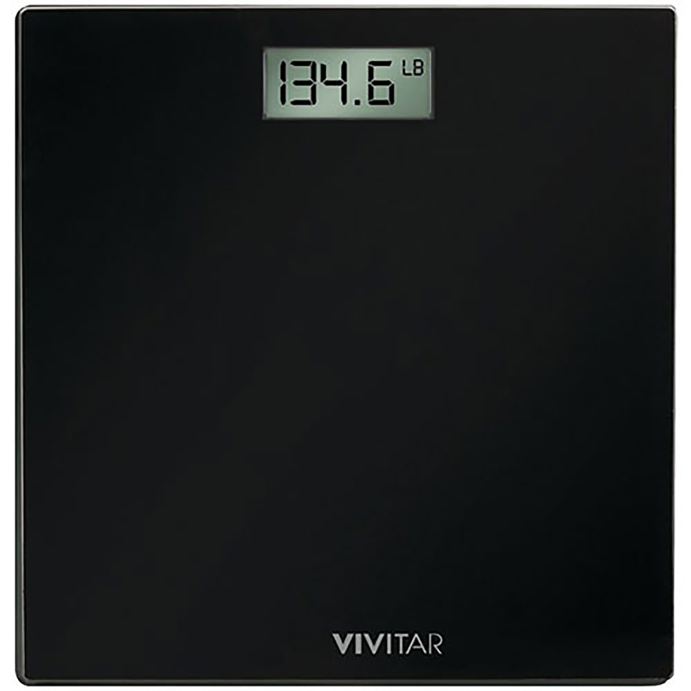 VIVITAR BodyPro 99597018M Digital Scale, 2inH x 13-1/4inW x 13-1/8inD, Black MPN:99597018M