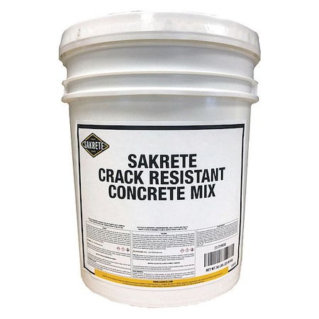 Concrete Mix, Pail, Gray, Crack Resistant MPN:120018