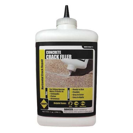Crack Filler, Bottle, Gray, Concrete Crack Filler MPN:120026