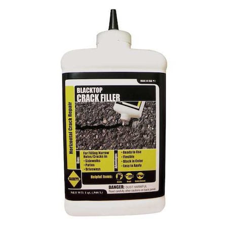 Crack Filler, Bottle, Black, Concrete Crack Filler MPN:120041