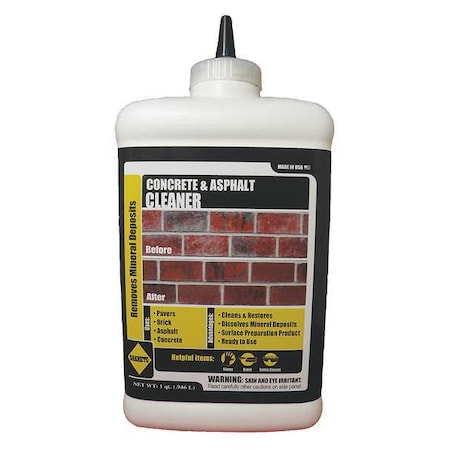 Concrete Cleaner, Bottle, Pale Yellow, 63 sq ft Coverage MPN:120042
