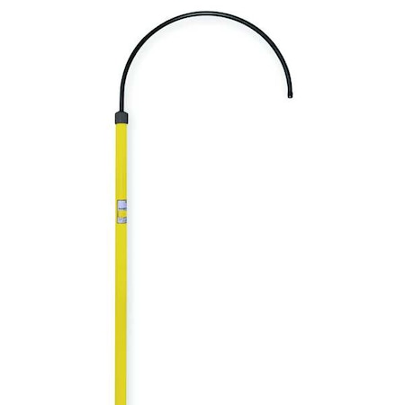 Rescue Hook, 6 ft, Yellow, Fiberglass with Aluminum Bronze Alloy Head MPN:24401
