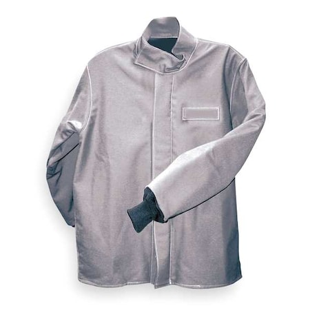 FR Jacket, 40 cal/sq cm, 3XL, 7 oz Flame Resistant Cotton, Zipper Closure MPN:ACC4032GY3X