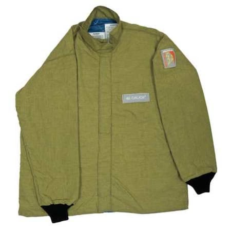 Arc Flash Jacket, 40 cal/sq cm, M, 11 oz Synthetic Fiber Blend, Zipper Closure MPN:ACC4032PLTM