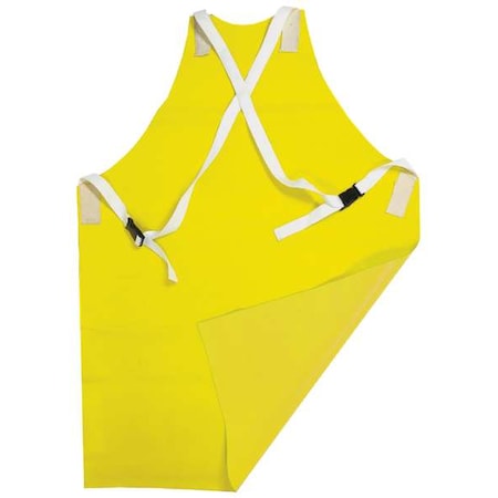 Apron, Rubber, 19 oz, 42 in Length, Yellow, Universal MPN:APR0