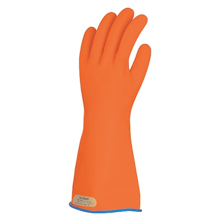 Electrical-Insulating Gloves, 500V AC, 750V DC, Rubber, 14 in Length, Red, Size 7 MPN:E0014R/7