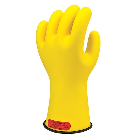 Electrical-Insulating Gloves, 1, 000V AC, 1, 500V DC, Rubber, 11 in Length, Yellow, Size 8 1/2 MPN:E011BY/8H