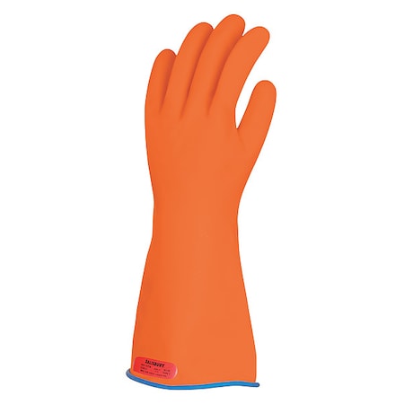 Electrical-Insulating Gloves, 1, 000V AC, 1, 500V DC, Rubber, 14 in Length, Yellow, Size 10 MPN:E014BY/10