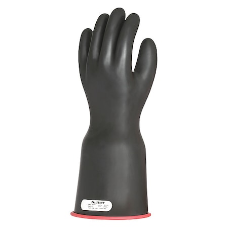 Electrical-Insulating Gloves, 7, 500V AC, 11, 250V DC, Rubber, 14 in Length, Black, Size 9 MPN:E114BCRB/9