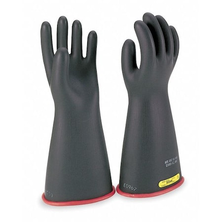 Electrical-Insulating Gloves, 7, 500V AC, 11, 250V DC, Rubber, 14