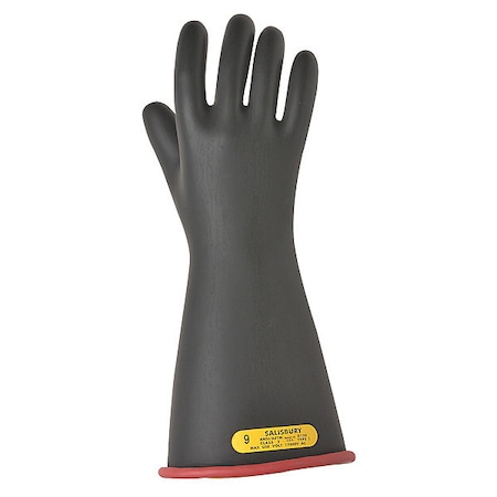 Electrical-Insulating Gloves, 7, 500V AC, 11, 250V DC, Rubber, 14