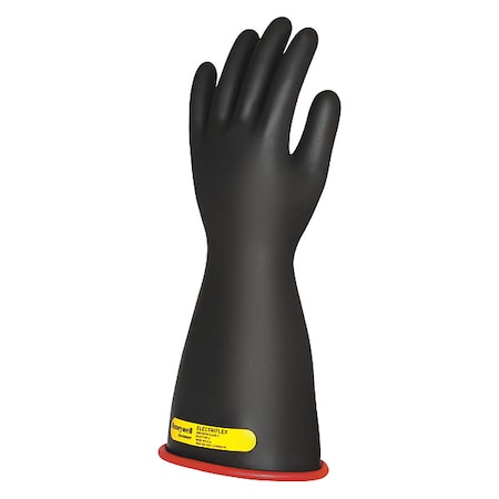 Electrical-Insulating Glove Kit, 17, 000V AC, 25, 500V DC, Rubber, 16 in Length, Black, Size 10 MPN:GK216B/10