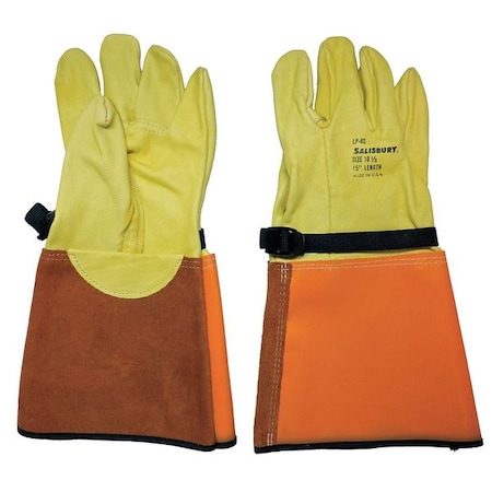 Electrical-Insulating Glove Protectors, Cowhide, 15