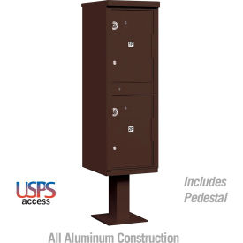 Salsbury 3300 Outdoor Parcel Locker 2 Compartments Bronze 3302BRZ-U