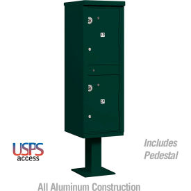 Salsbury 3300 Outdoor Parcel Locker 2 Compartments Green 3302GRN-U