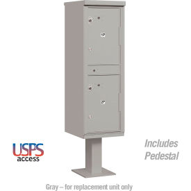 Salsbury 3300 Outdoor Parcel Locker 2 Compartments Gray 3302GRY-U