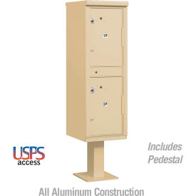 Salsbury 3300 Outdoor Parcel Locker 2 Compartments Sandstone 3302SAN-U
