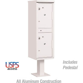Salsbury 3300 Outdoor Parcel Locker 2 Compartments White 3302WHT-U