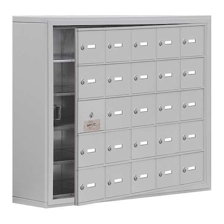 Cell Phone Locker, 37 in W, 9 1/4 in D, 31 in H, (5) Tier, (5) Wide, Silver MPN:19158-25ASK