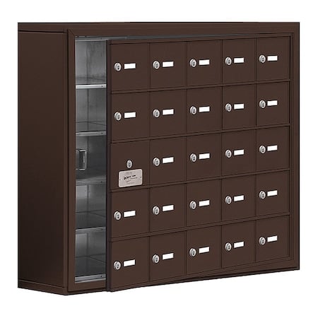 Cell Phone Locker, 37 in W, 9 1/4 in D, 31 in H, (5) Tier, (5) Wide, Bronze MPN:19158-25ZSK