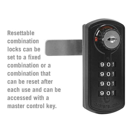 Built In Locker Lock, 3 1/4in, Scroll, Blk MPN:33395BLK