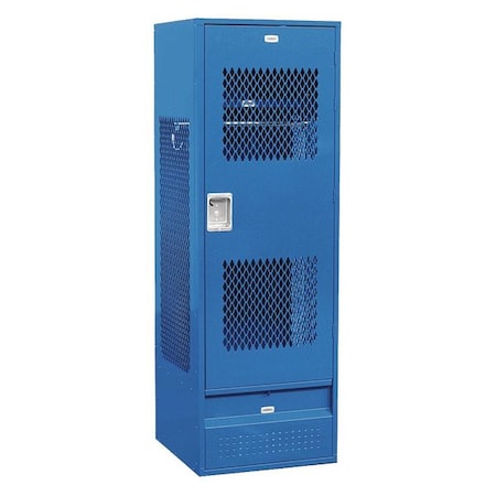 Gear Locker, 24Wx72Hx24D, Vented Door, Blue MPN:72024BL-U