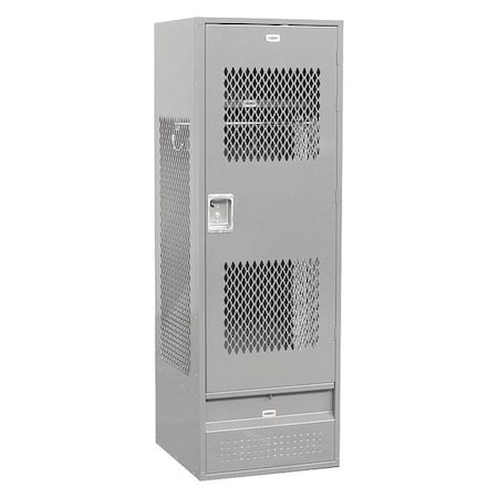 Gear Locker, 24Wx72Hx24D, Vented Door, Gray MPN:72024GY-U