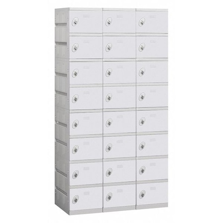 Wardrobe Locker, 36Wx78Hx18D, 8 Tier, Gray MPN:98368GY-U