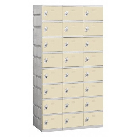 Wardrobe Locker, 36Wx78Hx18D, 8 Tier, Tan MPN:98368TN-U