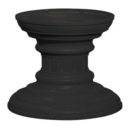 Pedestal, Black, Powder Coated, In Ground, Decorative MPN:3386BLK